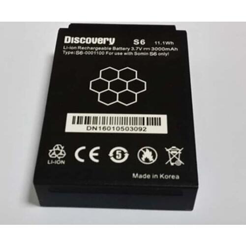 Original discovery s6 phone battery 3000mah for discovery s6 Waterproof Phone-free shipping