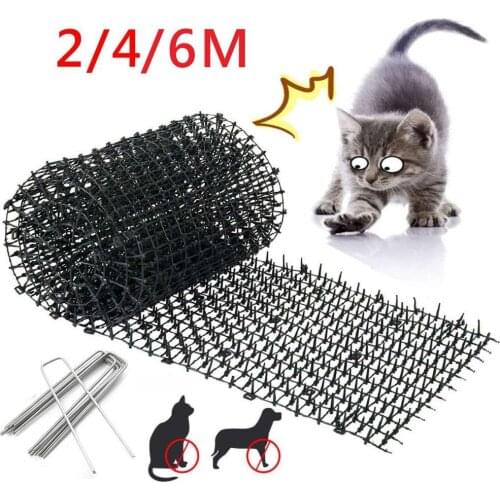 Black/White Garden Cat Scat Mat Anti Cat Dog Repellents Mat Deterrent Spike Mat Prickle Strip Dig Stop Outdoor Garden Supplies