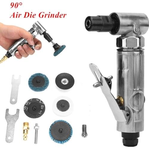 Industrial Grade Air Die Grinder 90 Degrees Bending Pneumatic Grinder Set with 2inch Grinding Disc Power Tools