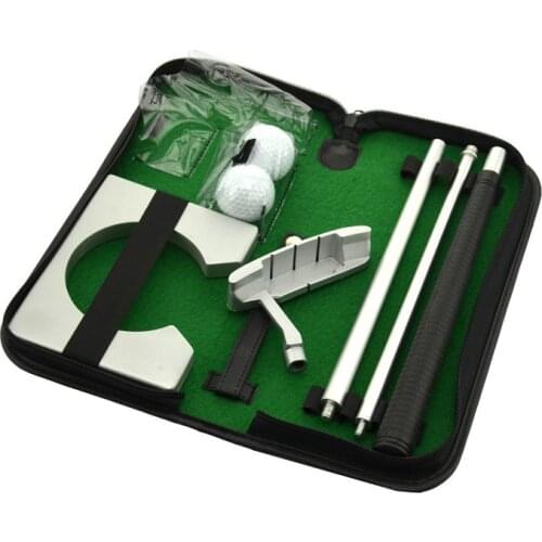 Portable Golf Putter Practicee Set Travel Indoor Golfs Ball Holder Putting Training Aids Tool With Carry Case Gifts SAL99
