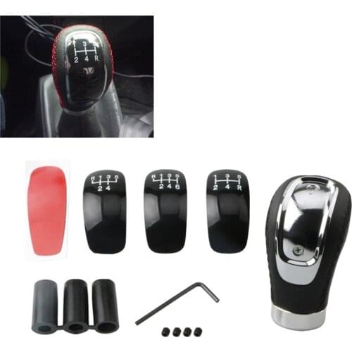 5 Speed 5R Car AT MT PU Leather Aluminum Manual Gear Shift Knob Gear shift Shifter Stick Lever Headball Knobs