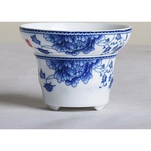 Blue and White Porcelain Tea Filter Ceramic Strainer Coffee Tea Leak Chinese Kung Fu Teaware Tea Accessories Vintage Strainer