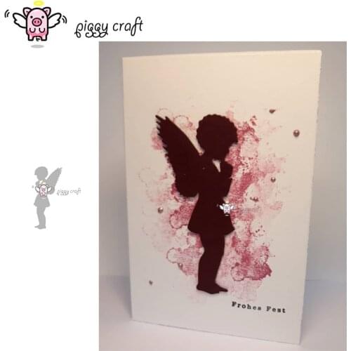 Piggy Craft metal cutting dies cut die mold Praying angel child Scrapbook paper craft album card punch knife art cutter die