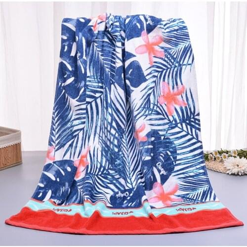 Tropical Wind Print Adult Bath Towel Large 70*150 Cotton Bath Towel Absorbent Towel Hotel Gift Towel