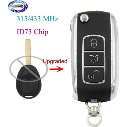 Upgraded Replacement Remote Car Key Fob 315/433MHz ID73 Chip for Land Rover Range Rover 2002-2005