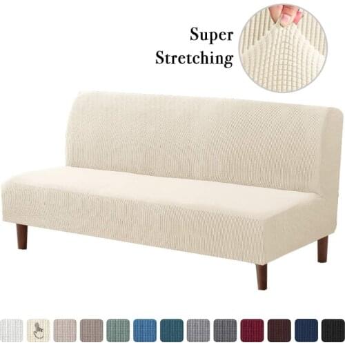 Universal Armless Sofa Bed Cover Folding Modern seat slipcovers stretch covers cheap Couch Protector Elastic Futon Spandex Cover