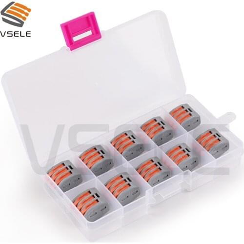 VSELE connector 10PCS 3P Universal Compact Wire Connector Conductor Terminal Block iwre