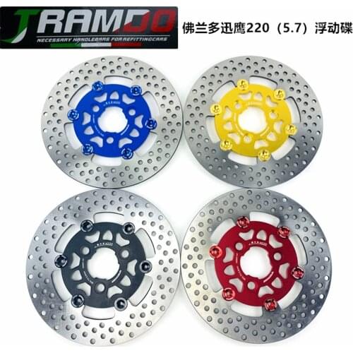 Motorcycle Electric Universal CNC RPM 3 holes 220mm*57mm Floating Disc Brake Disc For Honda Yamaha Rsz Jog Force Scooter