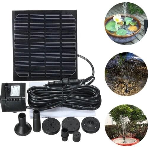 7V 1.5W Solar Water Fountain Pump Garden Floating Plants Watering Fountain Pool Pond Home Garden Decor Solar Water Fountain
