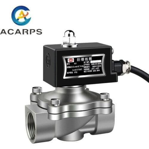 1/2 inch 304 Stainless Steel Explosion Proof DN15 Solenoid Valve Gas 220v 24v 110v