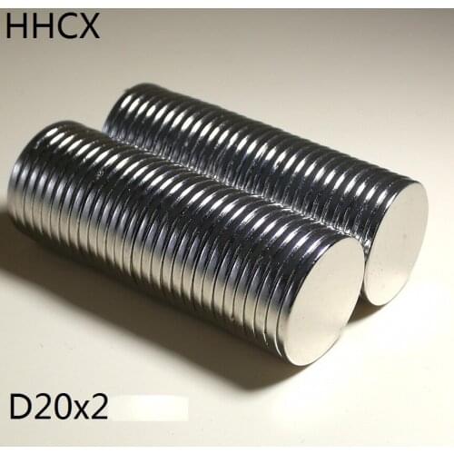 10 20 50 100PCS/LOT Magnet 20x2 N38 Disk NdFeB MAGNET 20*2 Neodymium Magnets 20 x 2 For Speaker