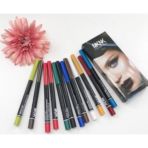 12Colors Waterproof Matte Glitter Eyeliner Pencil Set Eyeshadow Pearl Pigment Blue White Black Eye Liner Delineador Makeup Tool