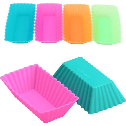 12Pcs Silicone Cup Cake Muffin Chocolate Cupcake Cases Baking Cup Cookie Mold