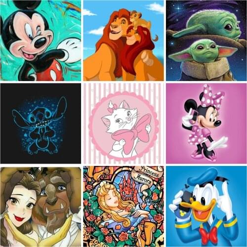 Disney Cartoon DIY 5D Diamond Painting Marie Cat Cross Stitch Embroidery Full Diamond Mosaic Wall Decor Child Birthday Gift
