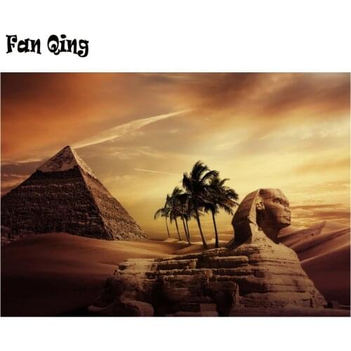 DIY Diamond Painting Egyptian Pyramid Sphinx Diamond Mosaic Cross stitch Square/ Round Diamond Rhinestone home decor pictures