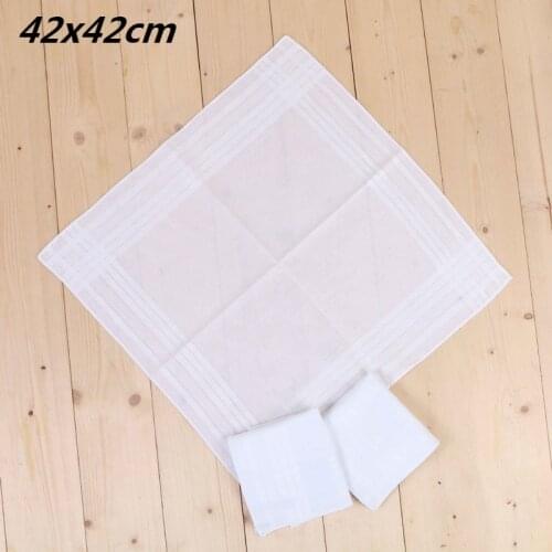 British Fashion Pure Cotton White Jacquard Handkerchief Shopping Camping Sweat-absorbent Clean Hygiene Portable Gift Harajuku