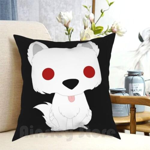 Ghost Puppy Pillow Case Printed Home Soft Throw Pillow Albino Dire Wolf Wolf Puppy Pup Dog White Ghost Got Kristal
