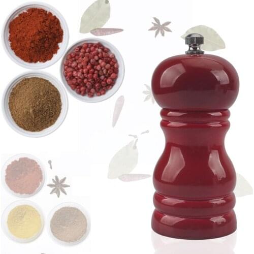 Salt Rubber wood Pepper Mill Grinder Manual Seasoning Portable Home Kitchen Tools For Cooking 4"