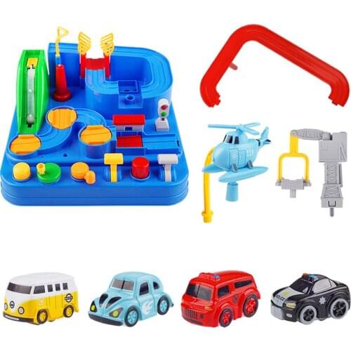 Kids Educational Car Toys Track Adventure Brain Table Games Rail Cars Mechanical Parking Lots Children Holiday Gifts