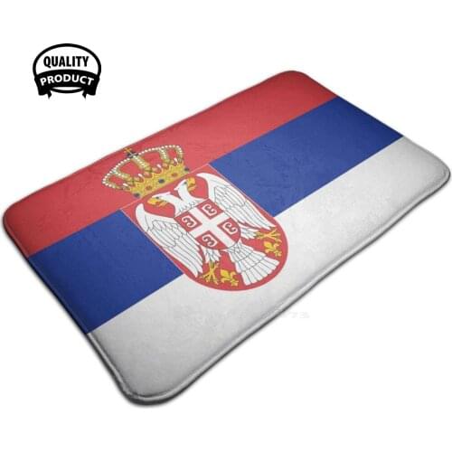 Serbia Flag Soft Foot Pad Room Goods Rug Carpet Serbia Yugoslavia Flag Serbian Europe Croatia Slovenia Belgrade Bosnia Kosovo