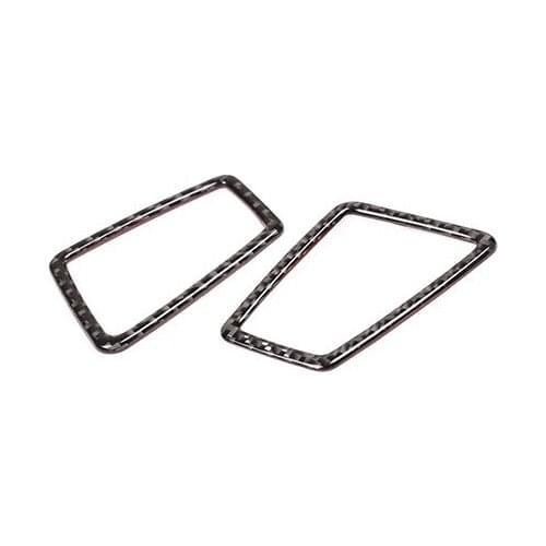 2pcs Real Carbon Fiber Dashboard Side Air Conditioning Vent Frame Stickers Trim For BMW 3 Series E90 E92 2005-2012 Car styling