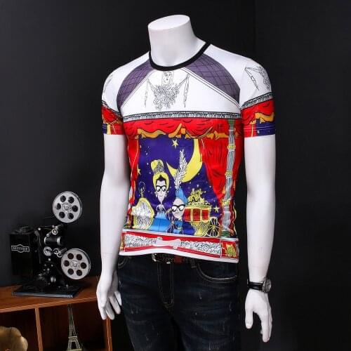 Fashion Creative Print Harajuku T-shirt Camisetas Hombre Brand 2020 Summer Streetwear Top Tee Men T Shirt Round Neck
