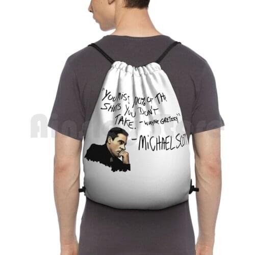 Michael Quote Backpack Drawstring Bags Gym Bag Waterproof The Office Quote Tv Movies Movie Show Office Michael Michael