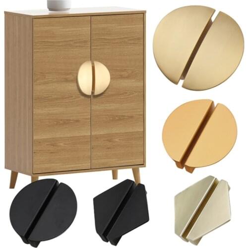 Furniture Handles Gold Luxury Semicircle Shape Wardrobes Pull Up Beautiful Handles for Kitchen Shoe Cabinets Drawer Pull Home
