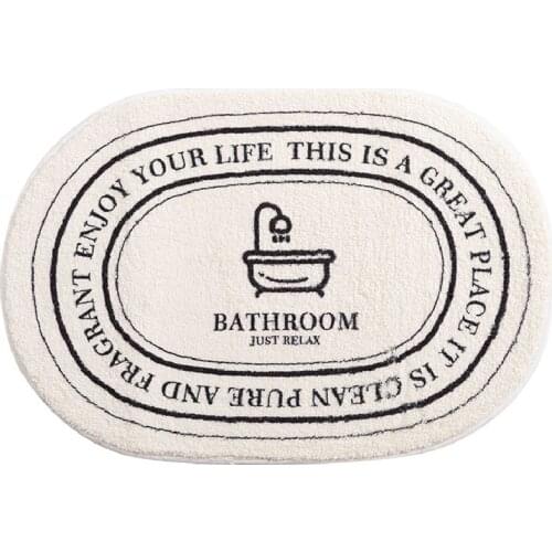 New Black White Nordic Style Doormat Absorbent Carpets Entrance Mats Balcony Porch Rugs Living Room Bathroom Tapis