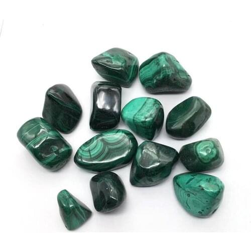 Wholesale best quality crystals healing stones gemstone green malachite tumbled stones for christmas decoration