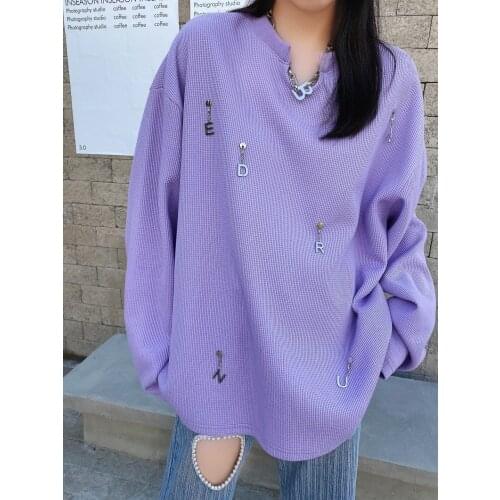 Jasmine 2021 autumn simple long sleeve t-shirts mens and womens trend inner bottom shirt loose top