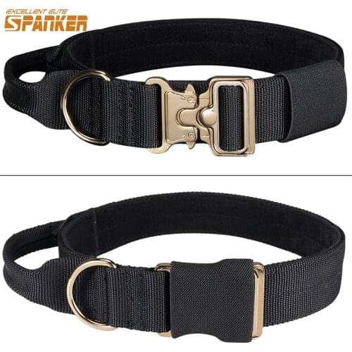 EXCELLENT ELITE SPANKER Tactical Dogs Collar Outdoor Puppy Collar Adjustable Durable Nylon Training Dog Collars