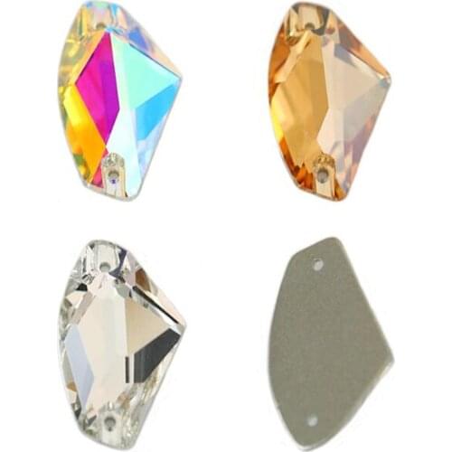 Flatback sew-on crystal stones glass rhinestones brooch Jewelry wedding dress crafts handbag DIY accessories HH17