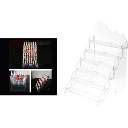 Clear Nail Polish Display Rack Essential Oil Stand Sunglasses Holder Tray Box Makeup Cosmetic Organizer for Table Desk