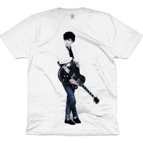 THE SMITHS - JOHNNY MARR - 1984 - White T Shirt - Version 3 - Organic -MORRISSEY 100% Cotton Short Sleeve O-Neck Top Tee