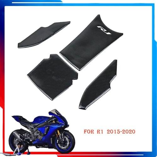 Carbon Brazing 3D Resin Tank Pad For YAMAHA R1 R1M 2015-2019 Motorcycle Sticker Decorative Protector Fuel tank stick