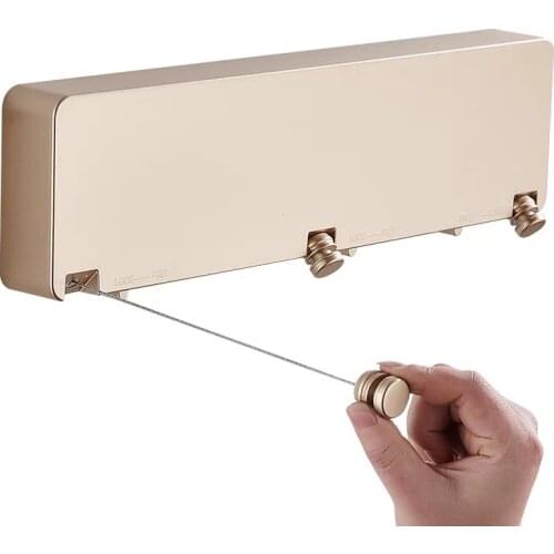 6M Retractable Clothesline Wall-mounted indoor Outdoor Washing Clothes Hanger Laundry Drying Line Balcony Invisible Drying Lines