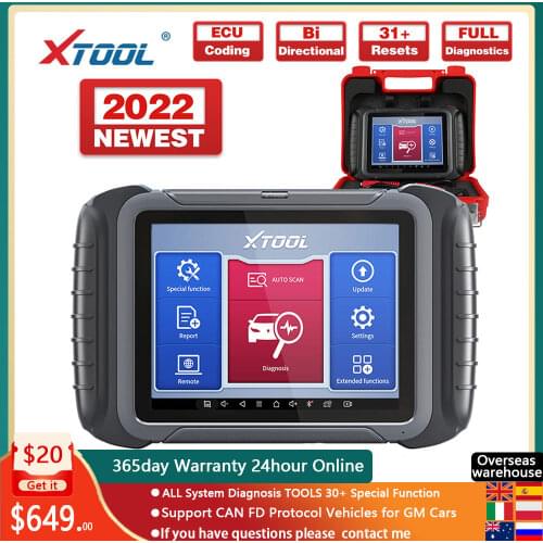 2021 XTOOL D8 OBDII Car Automotive Diagnostic Tool OBD2 Scanner OBD 2 Code Reader TPMS Functions Professional Scan Tool