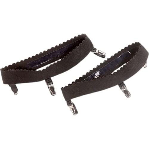 2Pcs/Pair Womens Sexy Elastic Anti Slip Leg Garter Belt Ring Thigh High Stocking Suspenders with 3 Clips Cosplay Costume H9ED