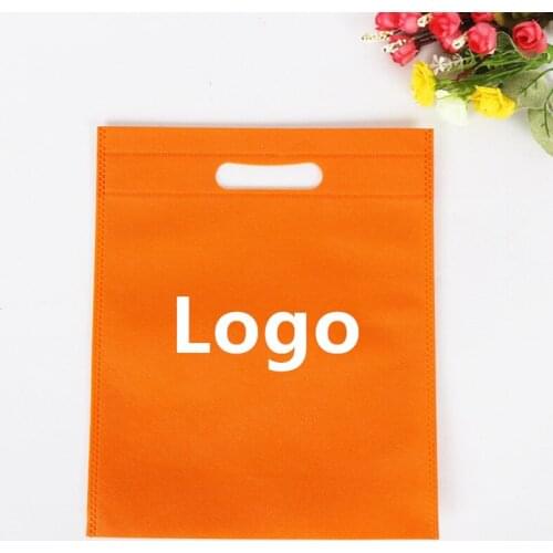 200pcs/lot 25x30cm Customized Printing Promotional Small Nonwoven Gift Bags Colorful PP Non woven Shopping Bags Party Supplies