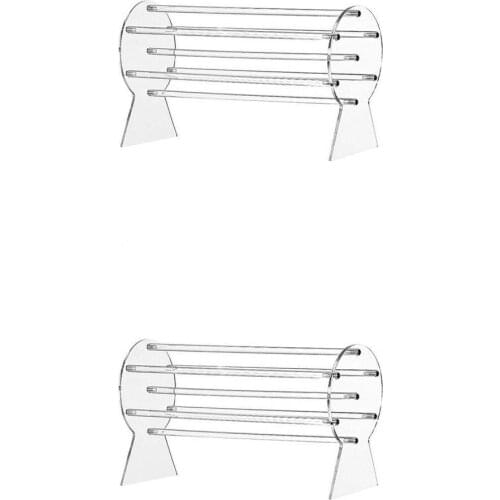 2x Transparent Headband Holder Hair Accessories Chains Organizer Rack Women