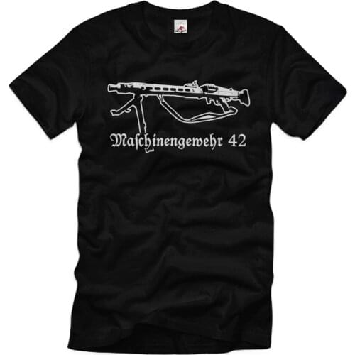 Machine Gun 42 MG42 WH Rifle Electric MG Bone Saw Short Casual Men t shirts