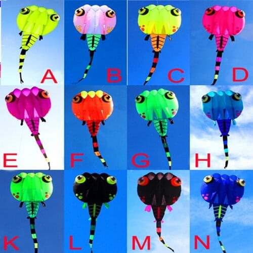 Free shipping large tadpole kite fabric soft kites for adult nylon toy fly kite reel animal kite children flying octopus factory