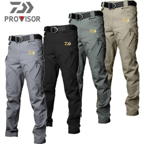Daiwa Pants Men Spring Autumn Fishing Pants Outdoor Casual Fishing Clothes Multi-pocket Breathable Hiking Pant Fishing Clothing