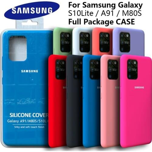 Galaxy S10Lite Case Original Samsung A91 Silky Silicone Cover High Quality Soft-Touch Back Protective Galaxy M80s S10 LITE