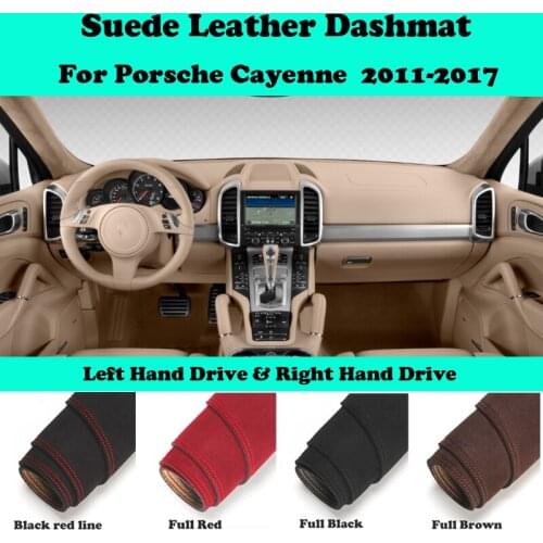 For Porsche Cayenne 2011-2017 Suede Leather Dashmat Dashboard Cover Pad Dash Mat Car-Styling Carpet Custom Accessories LHD RHD