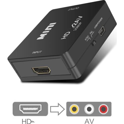 HDMI to RCA Converter HDMI to AV adapter Android tv Smart box PS4 Laptop Chromecast for 1080P 720P 480P NTSC/PAL HDMI2AV