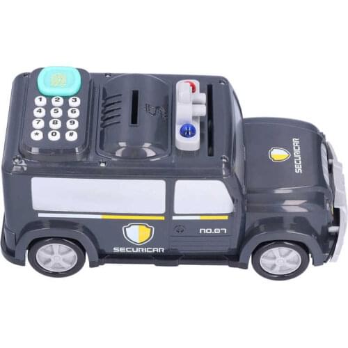 Digital Coin Bank Thickened Rear Door Electronic Car Bank Initial Password 0000 Automatically Roll Money Plastic for Storage