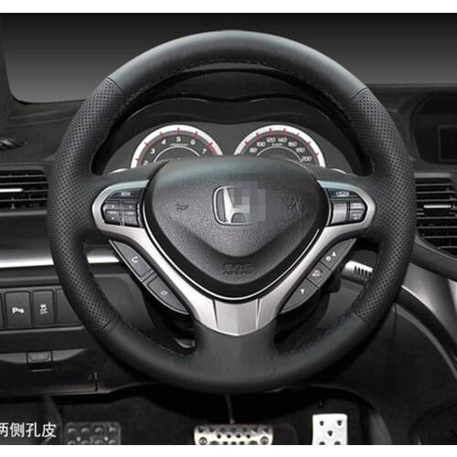 Leather Hand Sewing car Steering Wheel Cover Accessories For Honda Accord 8 Spirior 20082009 2010 2012 for acura tsx