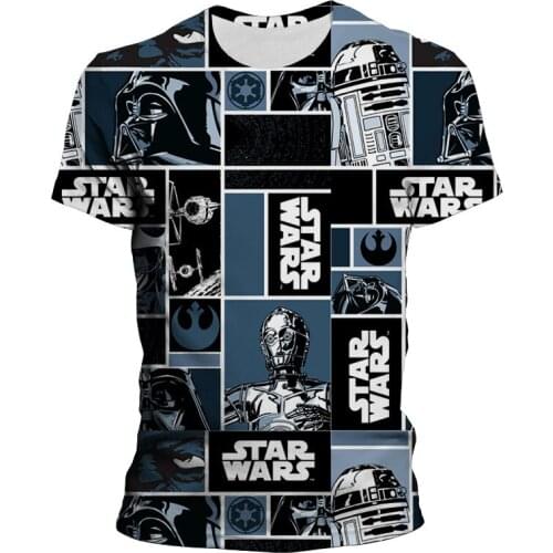 Disney Summer Fashion Star Wars Actor character photo comic style 3D T-shirt Mens Woman Child clothes for teens funny t shirts